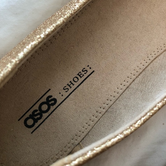 Never worn ASOS gold glitter ballet flats - Picture 7 of 9